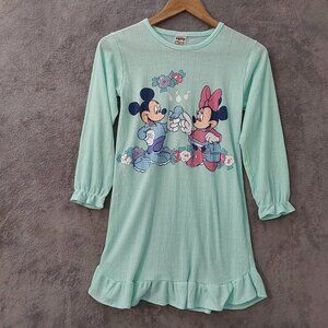 Vintage Mickey & Minnie Mouse Nightgown – Girls Size 7/8 – Disney Sleepwear